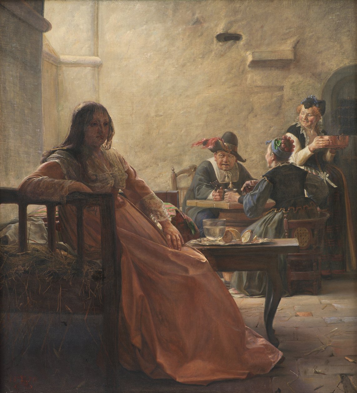 Leonora Christina w więzieniu autorstwa Kristian Zahrtmann