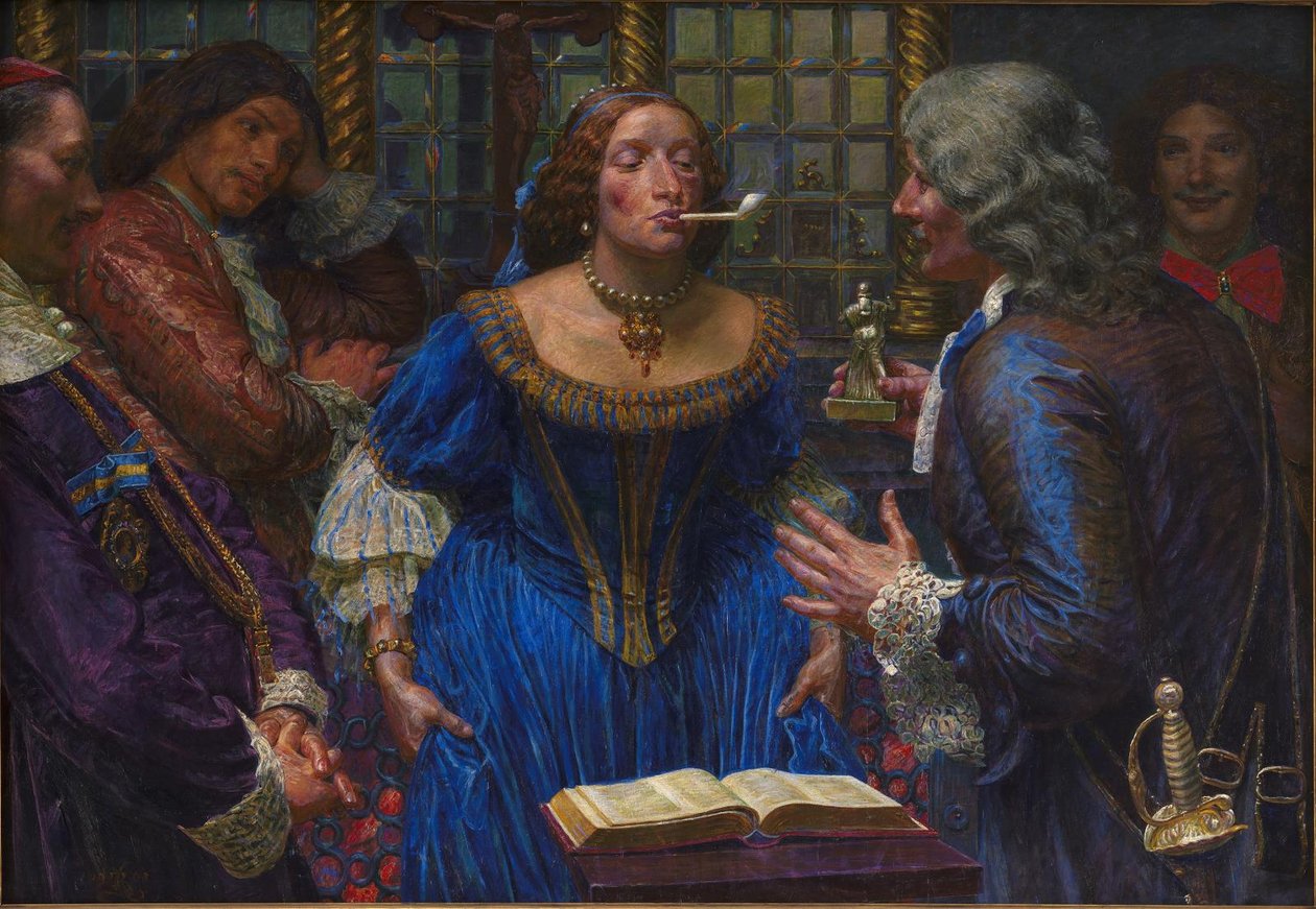 Królowa Krystyna w Palazzo Corsini autorstwa Kristian Zahrtmann
