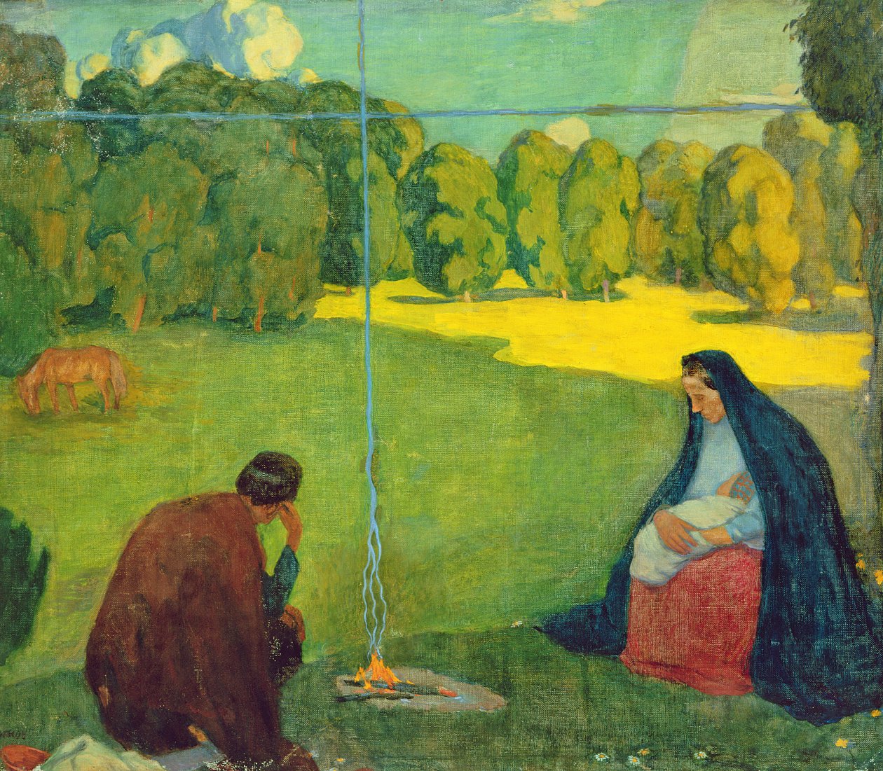 Odpoczynek podczas podróży, ok. 1905 autorstwa Kristjan Raud