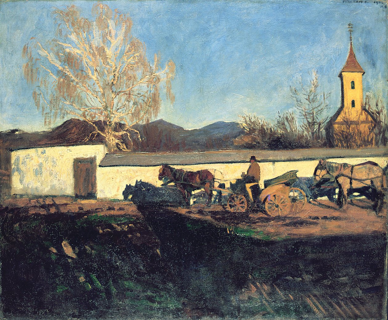 Wieczór w marcu autorstwa Károly Ferenczy