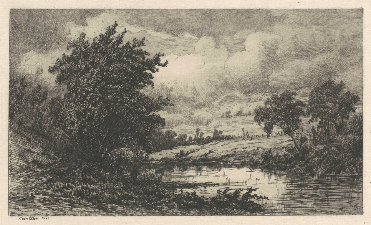 Na rzece Shepang, Connecticut autorstwa Kruseman Van Elten