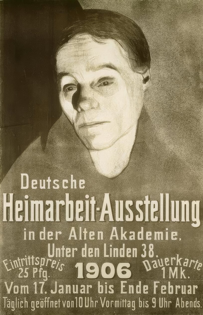 Niemiecka wystawa prac domowych w Alte Akademie, Unte autorstwa Käthe Kollwitz