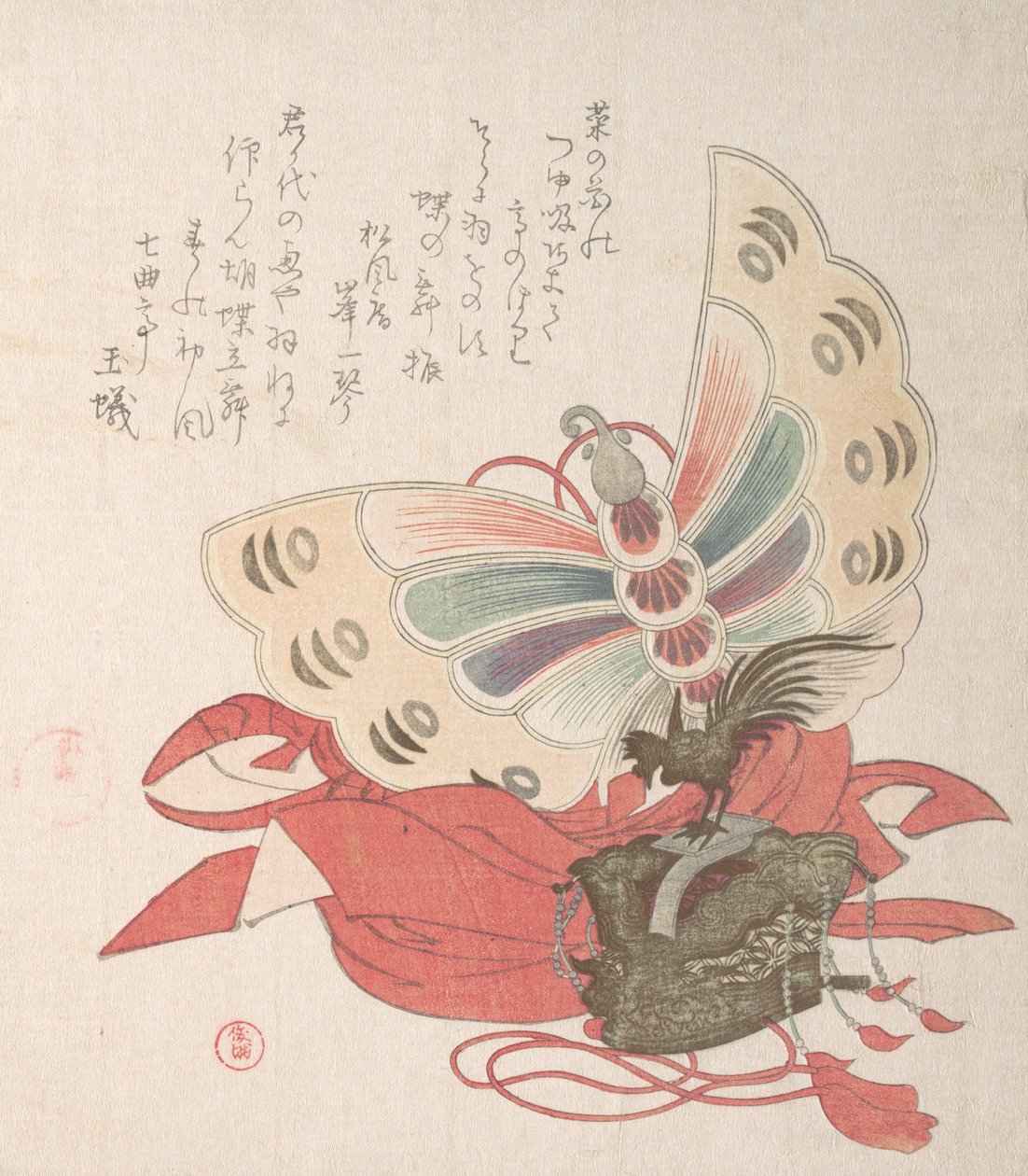 Kolekcja wiosennego deszczu Harusame shu, obj. 2: Kostium do tańca motyli Kocho nr ..., lata 1810. autorstwa Kubo Shunman