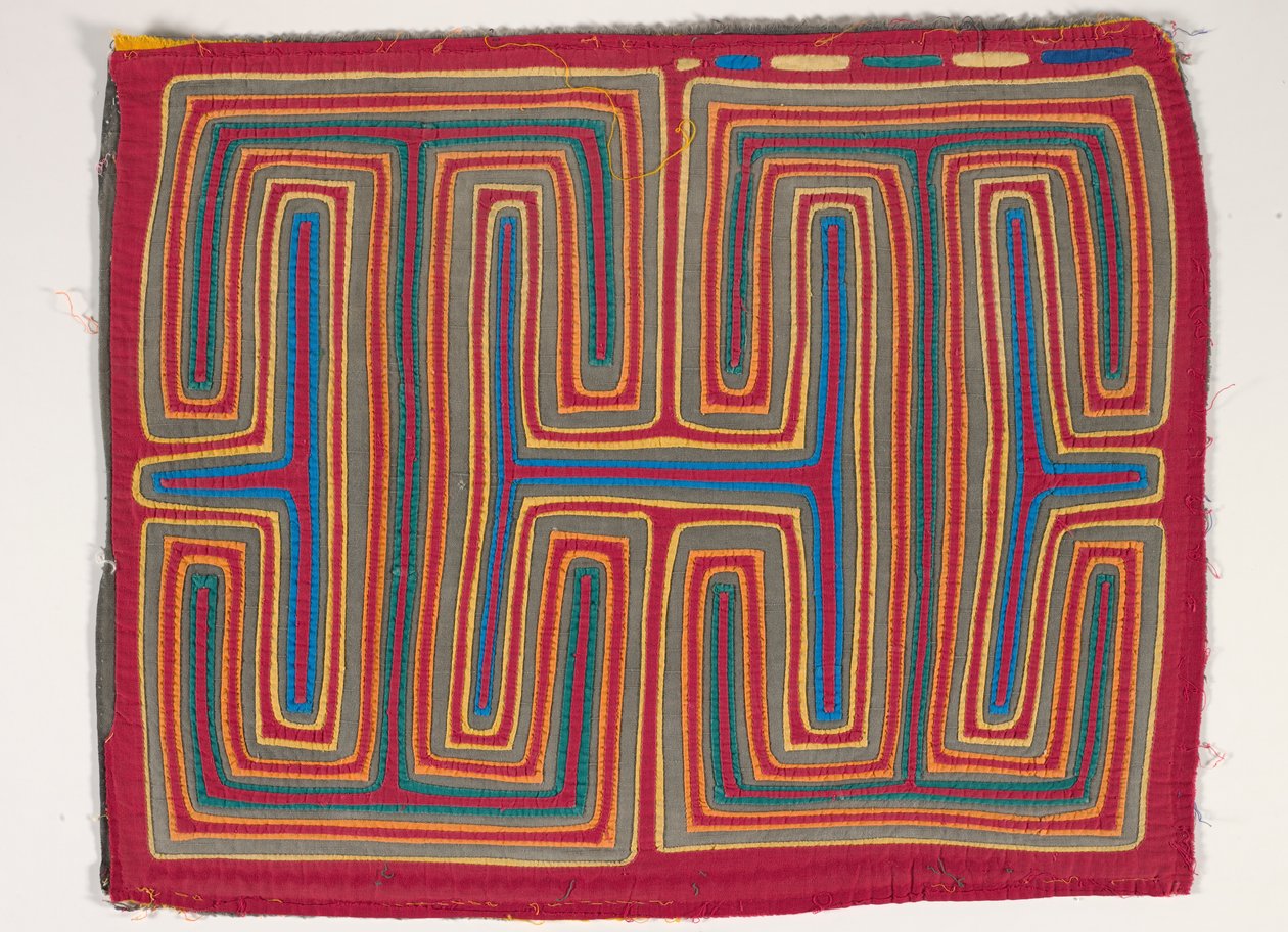 Panel koszuli (mola), ok. 1950 r. (bawełna z aplikacjami) autorstwa Kuna Indian Culture