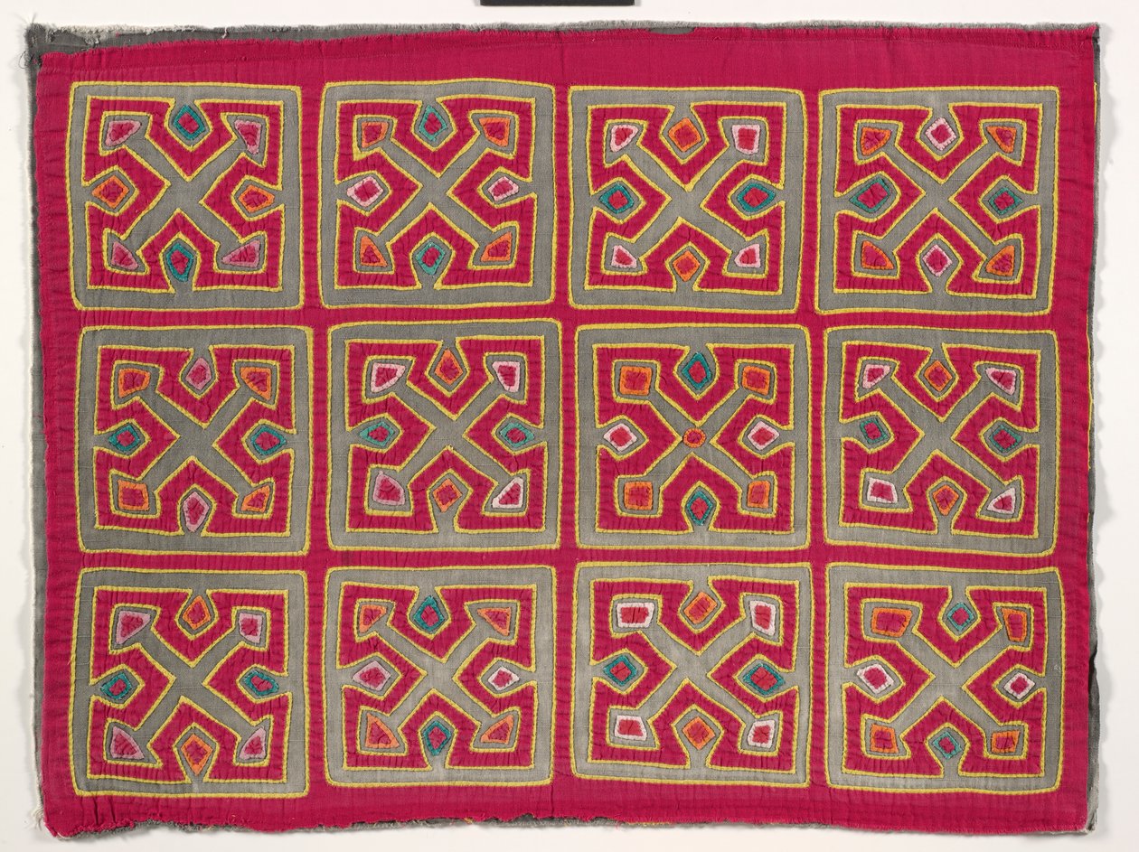 Panel koszuli (mola), ok. 1950 r. (bawełna z aplikacjami) autorstwa Kuna Indian Culture