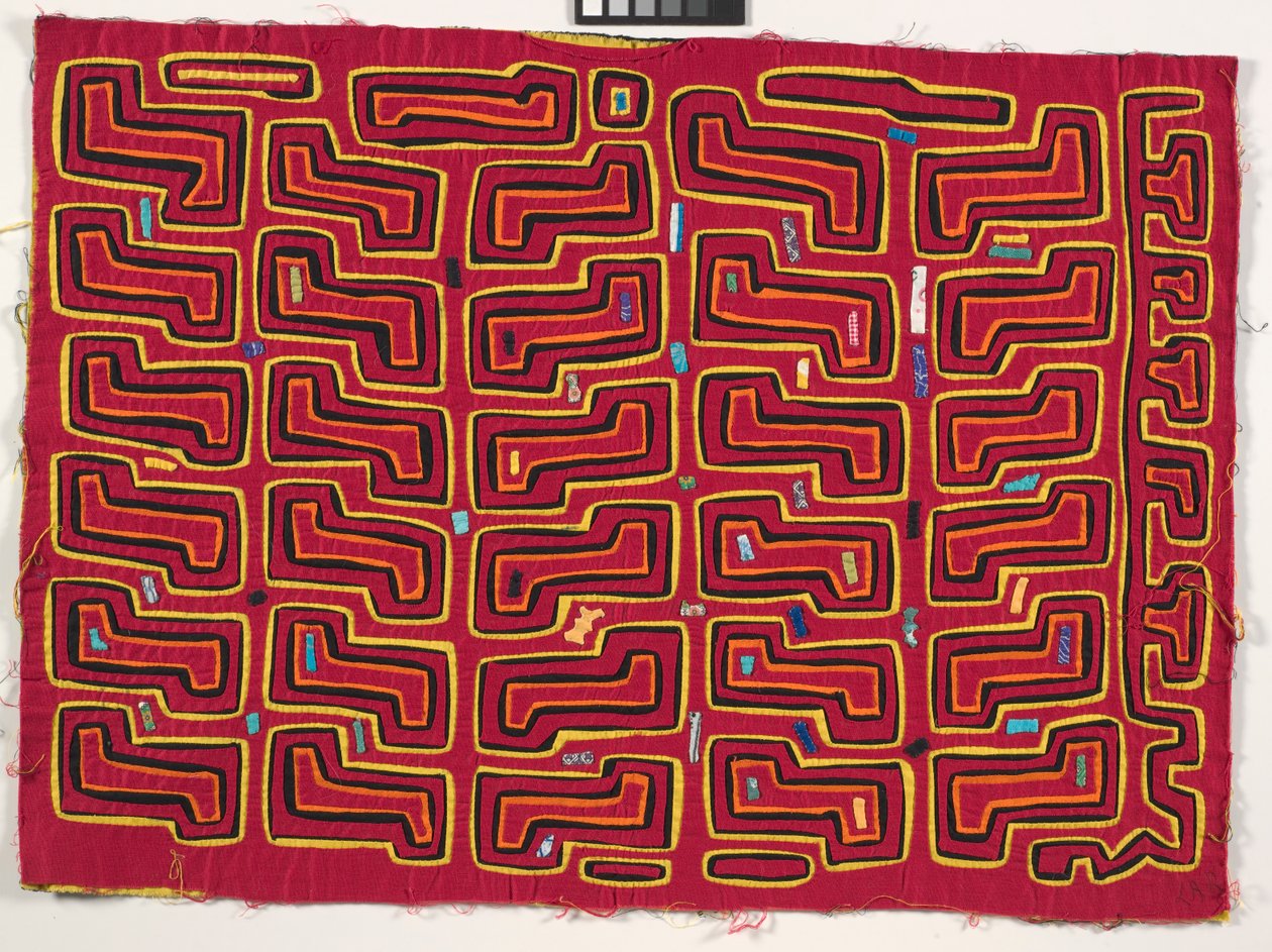 Panel koszuli (mola), ok. 1950 r. (bawełna z aplikacjami) autorstwa Kuna Indian Culture