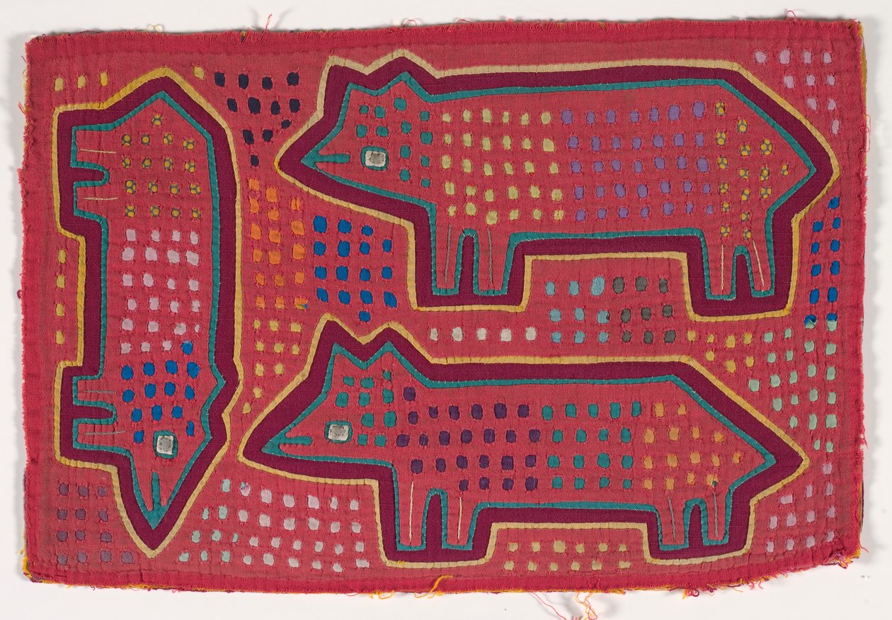 Panel koszuli (mola) (bawełna z aplikacjami) autorstwa Kuna Indian Culture