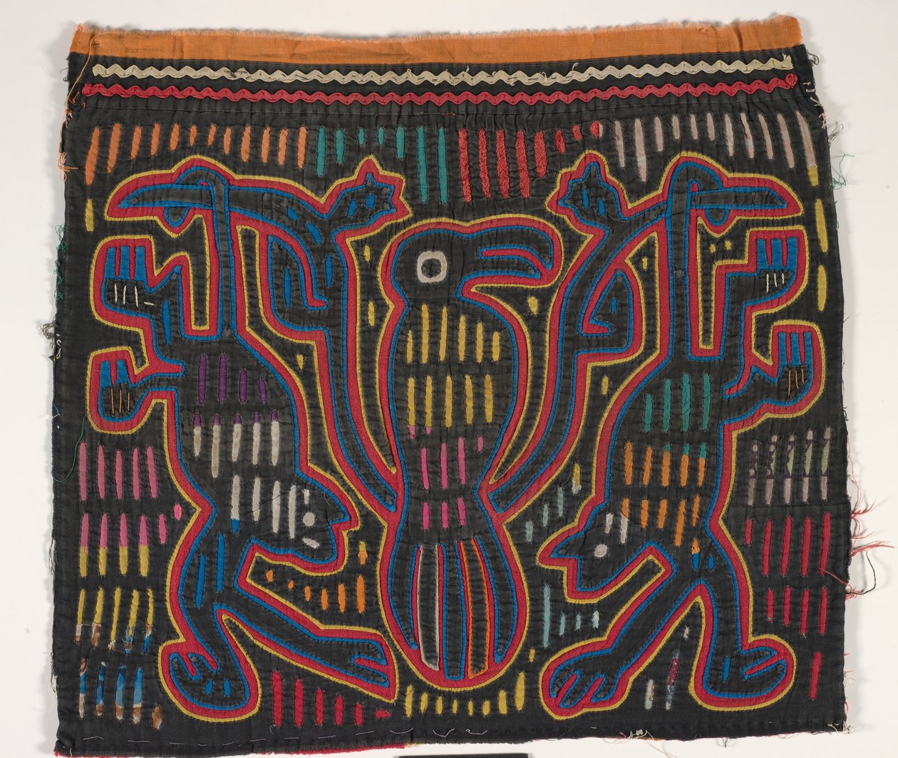 Panel koszuli (mola) (bawełna z aplikacjami) autorstwa Kuna Indian Culture