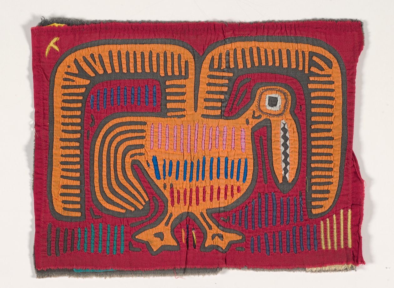 Panel koszuli (mola) (bawełna z aplikacjami) autorstwa Kuna Indian Culture