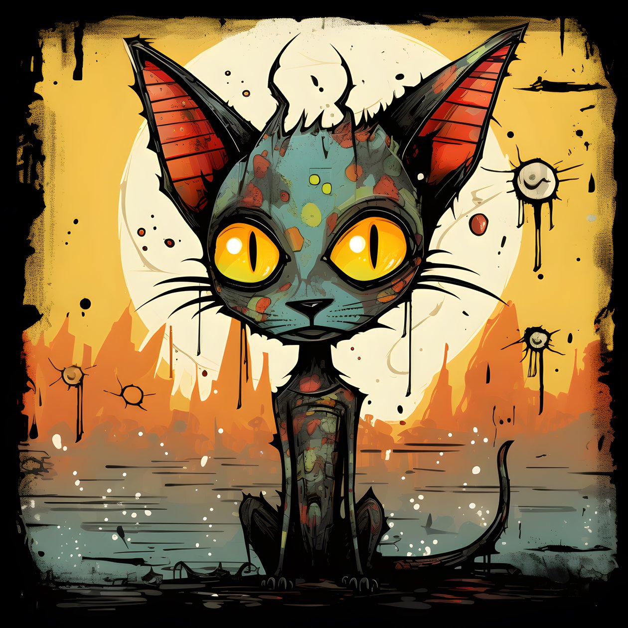 Cartoon Whimsical sphinx Cat 3 autorstwa Kurt Heppke