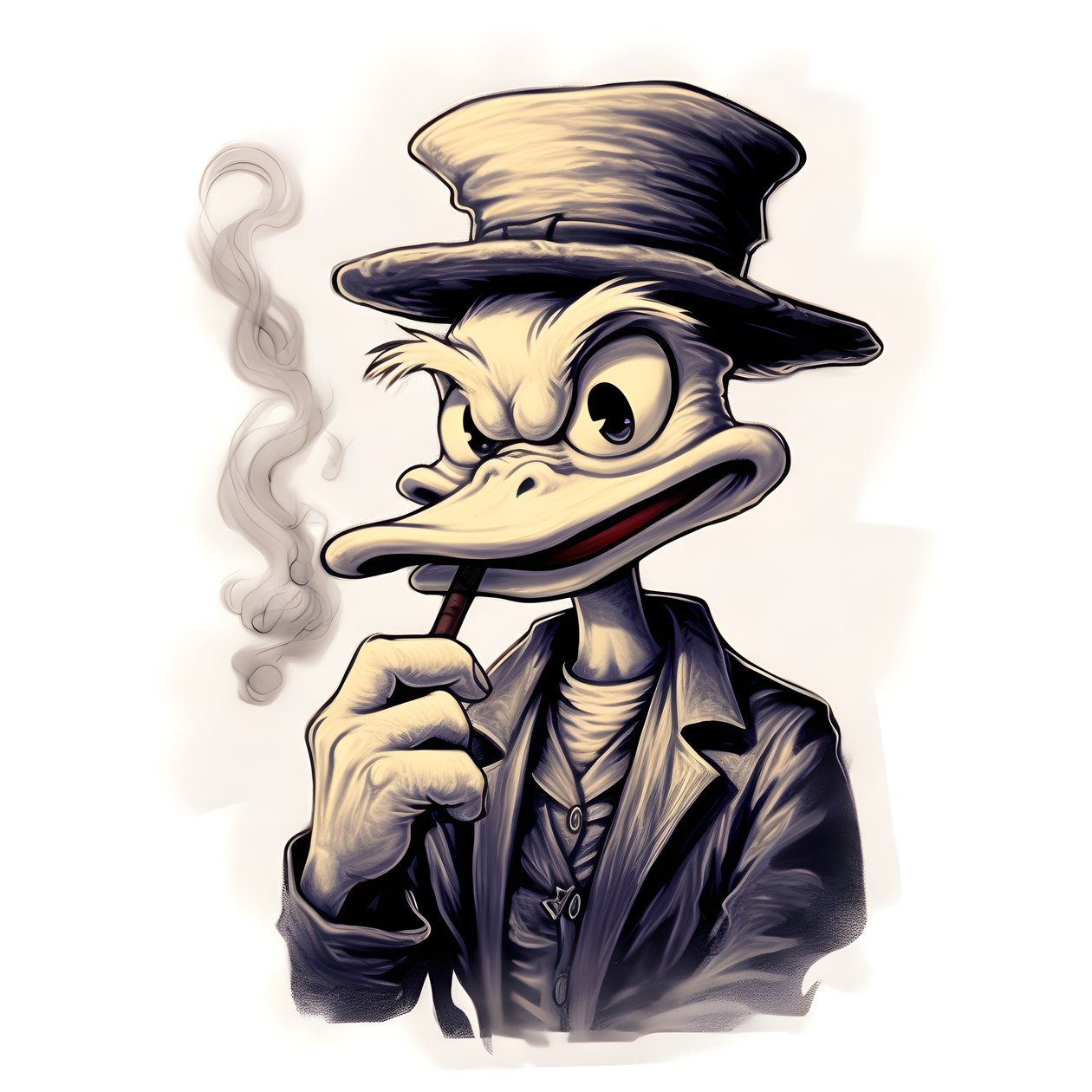 Scrooge McDuck pali dużego jointa z marihuaną 4 autorstwa Kurt Heppke