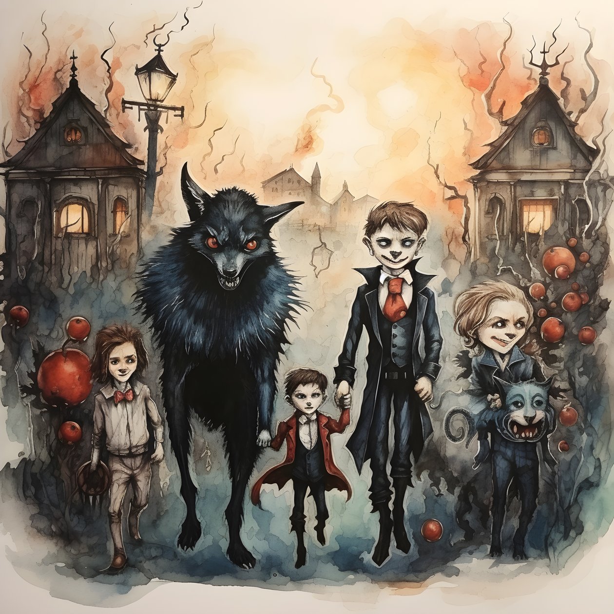Halloween z wampirami i wilkołakami 4 autorstwa Kurt Heppke