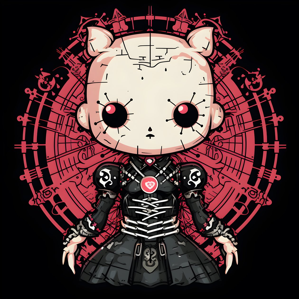 Hello Kitty jako projekt koszulki Pinhead 3 autorstwa Kurt Heppke
