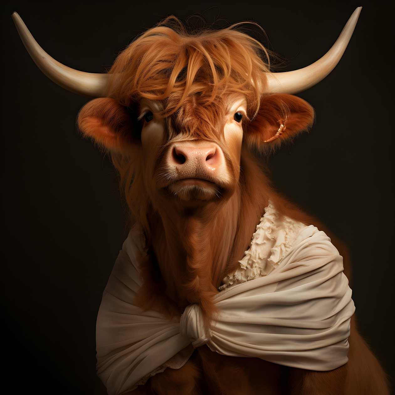Highland Cow jako Marilyn Monroe 2 autorstwa Kurt Heppke