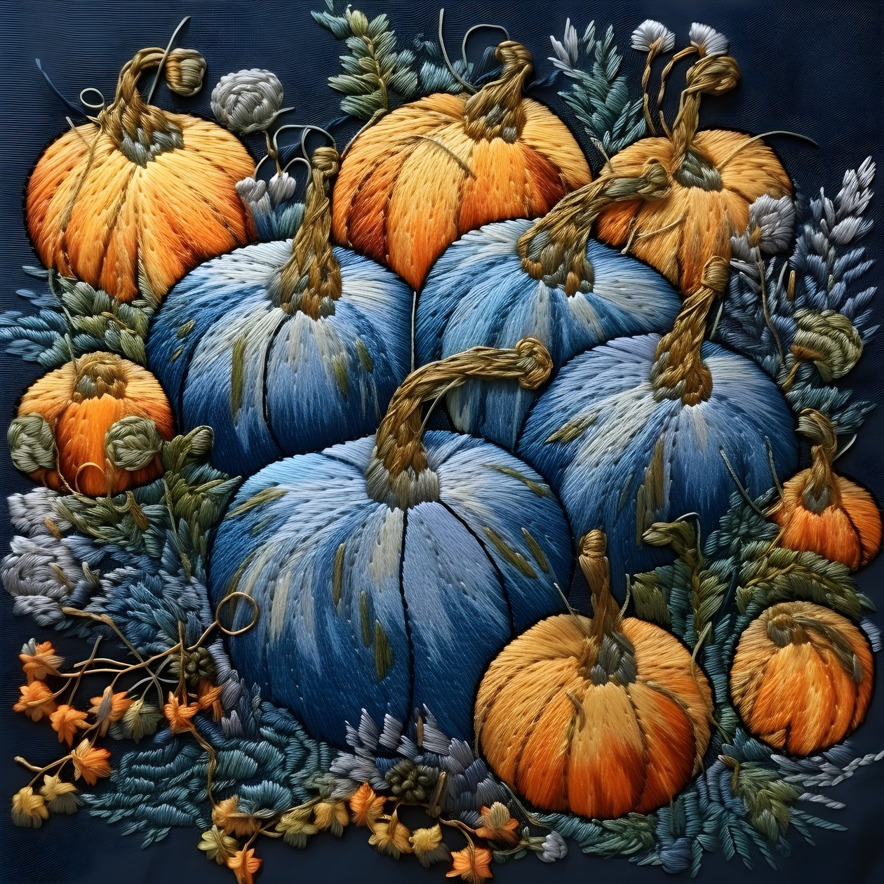 Naklejkaeikuerbisse w Blautoenen 3 autorstwa Kurt Heppke