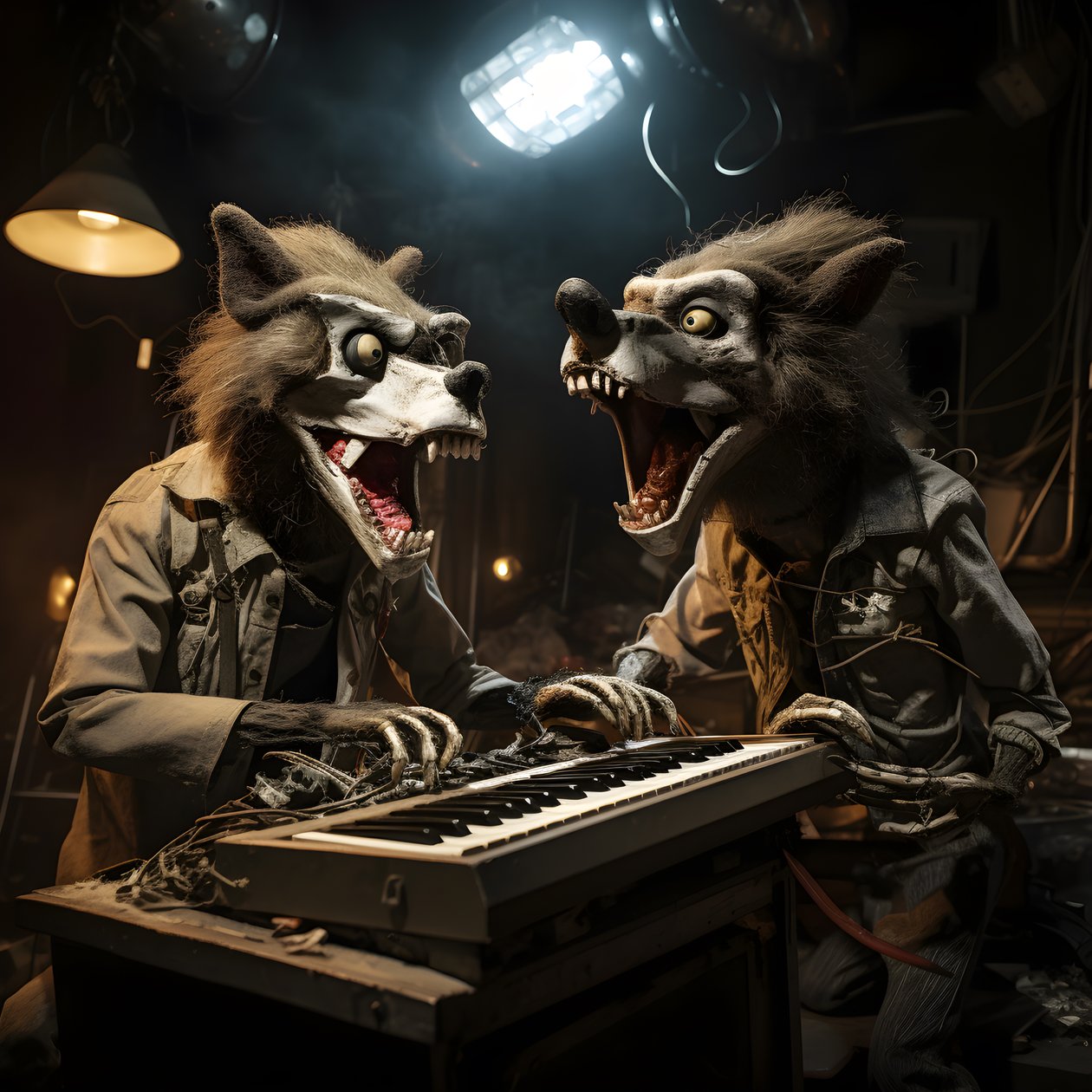 przerażające, włochate, zepsute animatroniki zwierzęce wykonujące muzykę na scenie 1 autorstwa Kurt Heppke