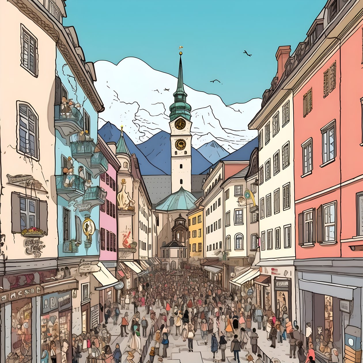Innsbruck, rysunek 2 autorstwa Kurt Heppke