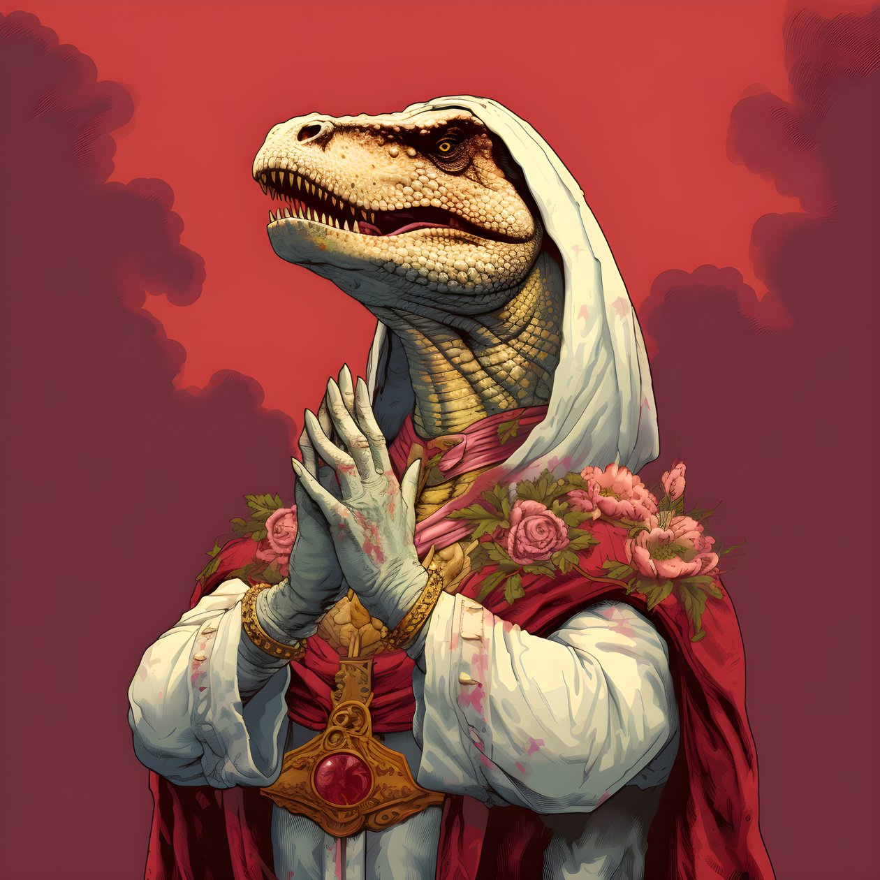 Zabójcza królowa modląca się T-Rex 3 autorstwa Kurt Heppke