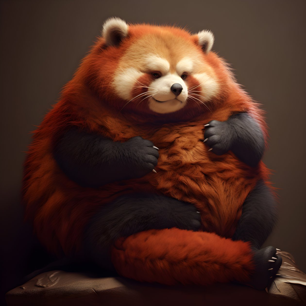 czerwona panda, otyłe ludzkie dziecko 1 autorstwa Kurt Heppke