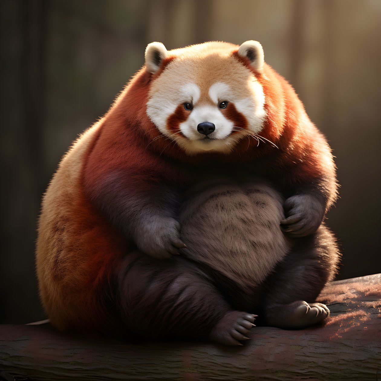 czerwona panda, otyłe ludzkie dziecko 4 autorstwa Kurt Heppke