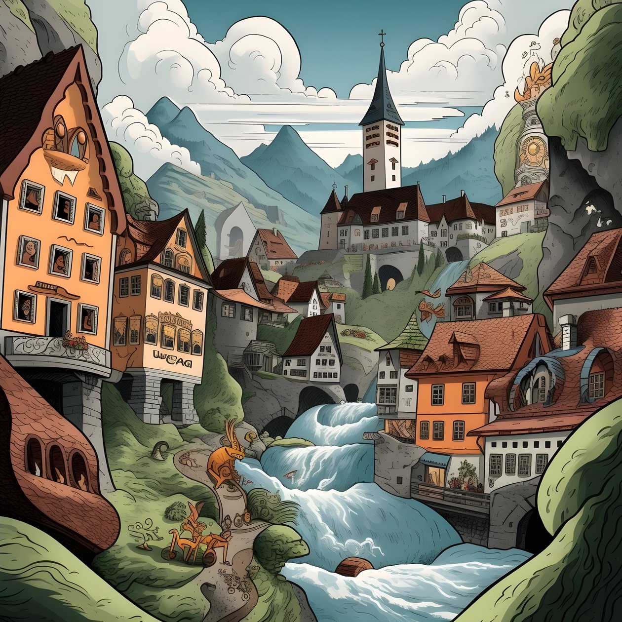 Austria, rysunek 4 autorstwa Kurt Heppke