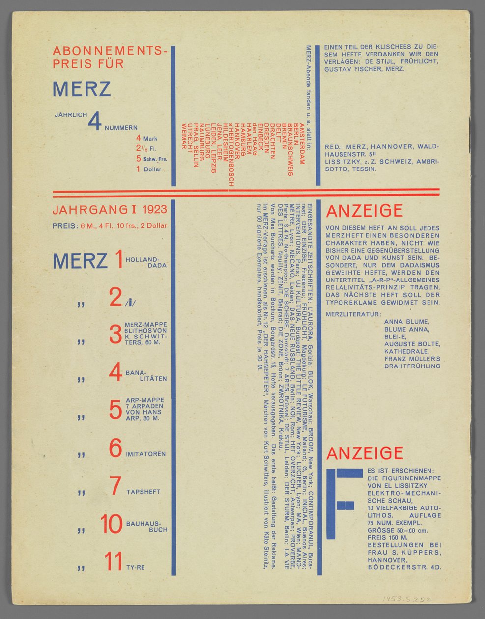 8 Merz 9 autorstwa Kurt Schwitters