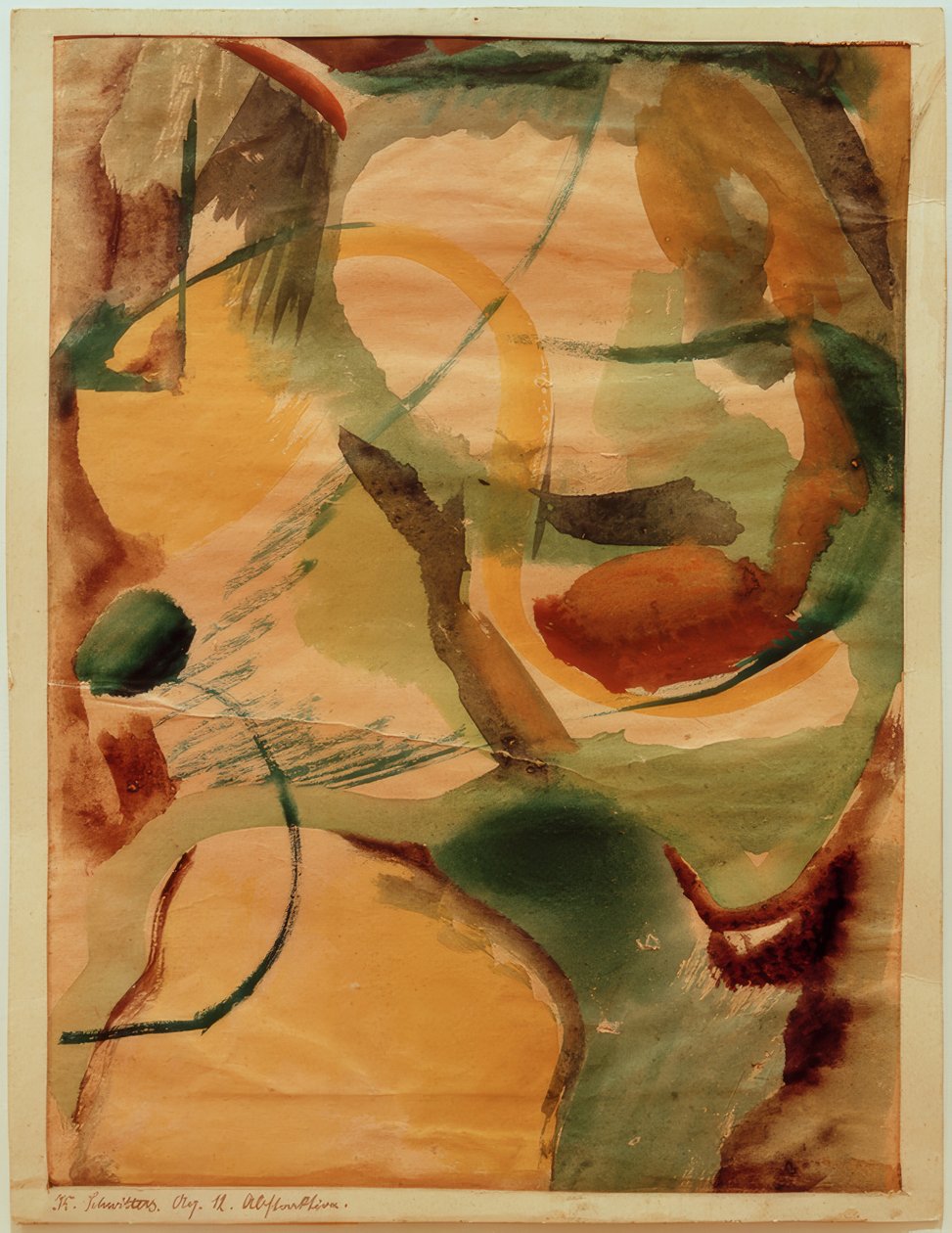 Aq. 12 Abstrakcja autorstwa Kurt Schwitters