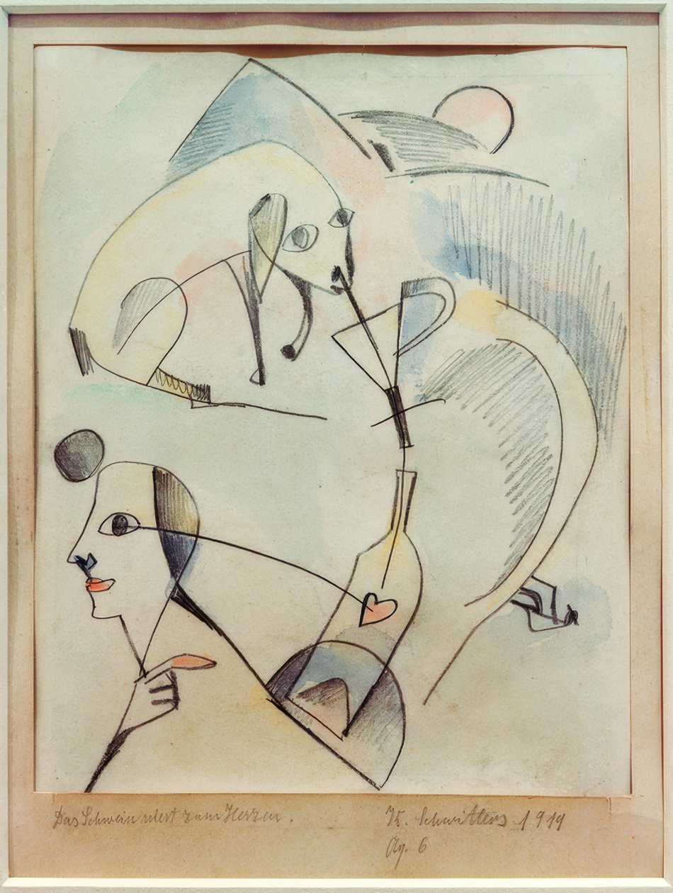 Świnia kicha do serca autorstwa Kurt Schwitters