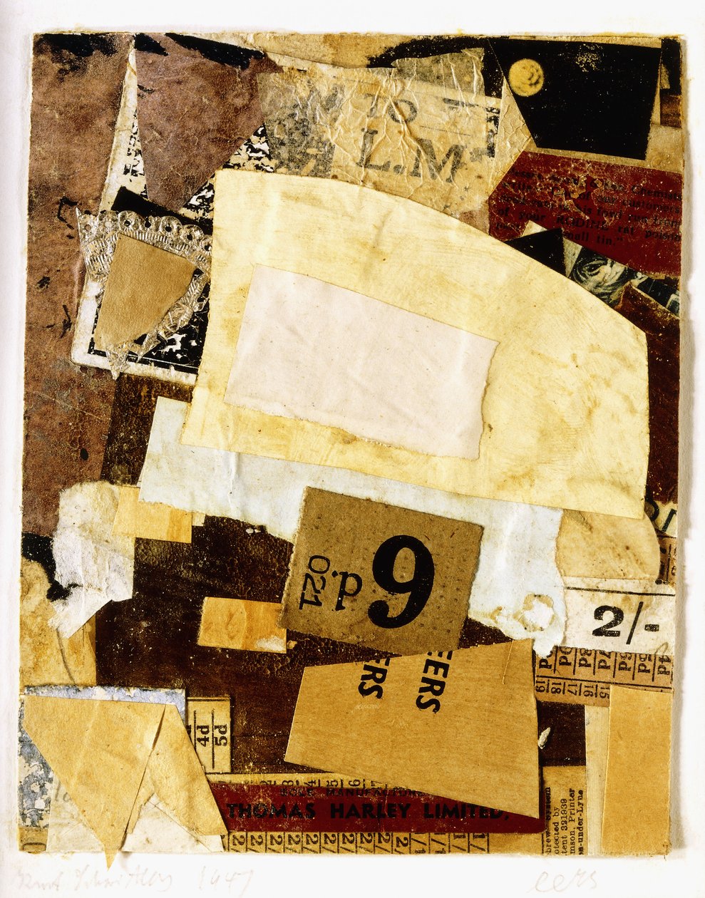 Pierwszy, 1947 autorstwa Kurt Schwitters