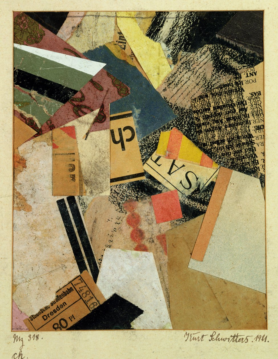 MZ 318 CH., 1921 autorstwa Kurt Schwitters