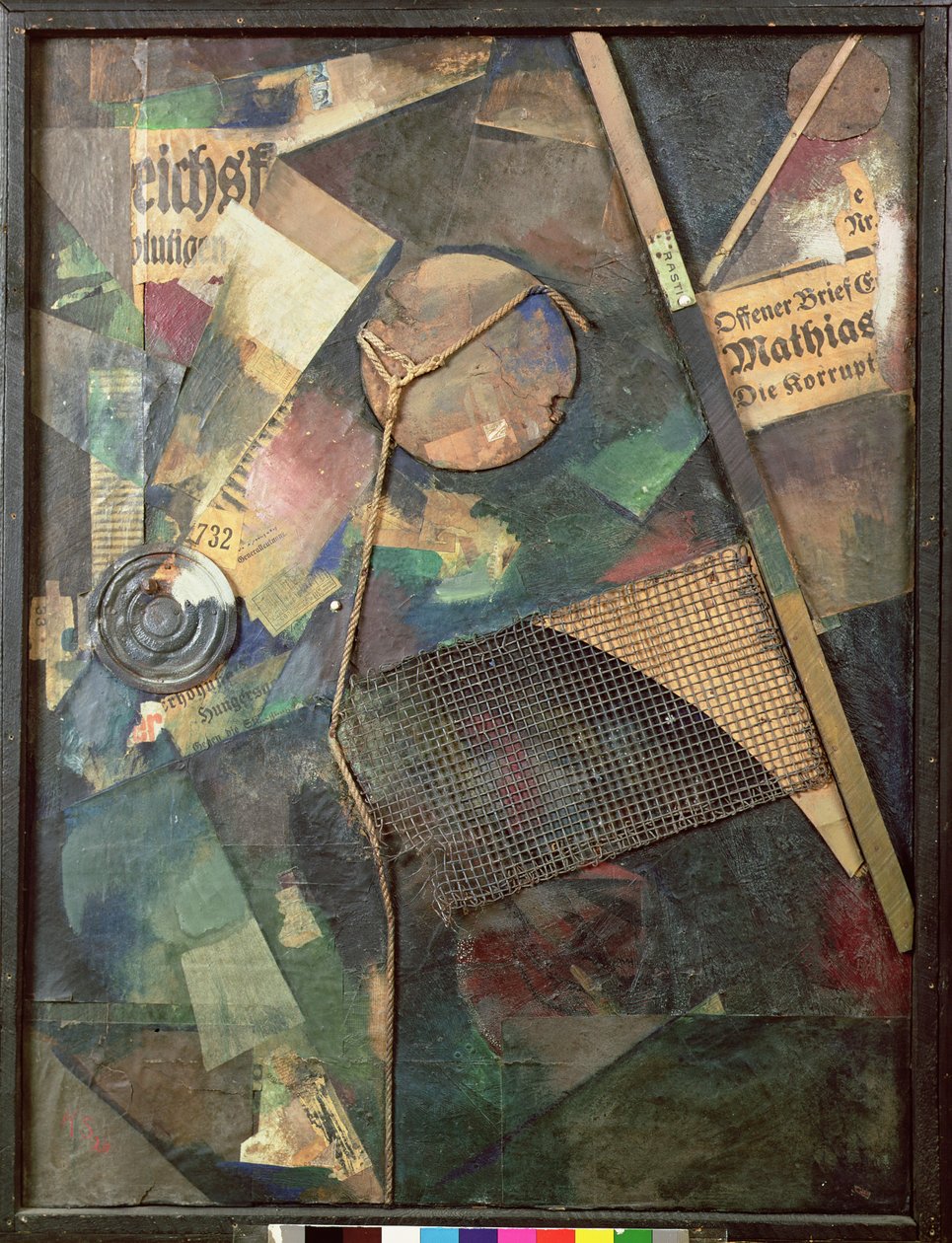 Merzbild autorstwa Kurt Schwitters