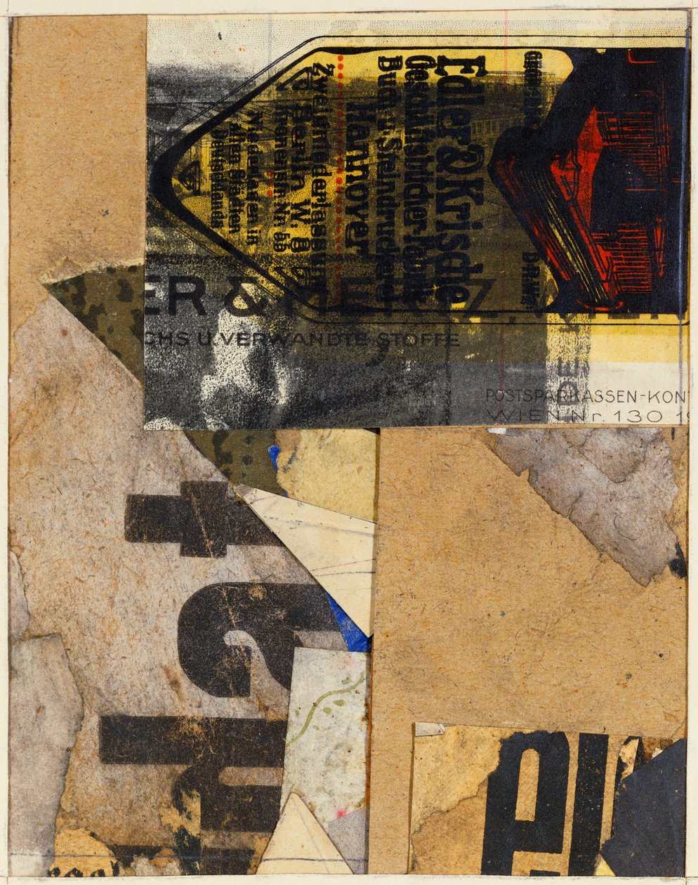 Merzbild, 1922 autorstwa Kurt Schwitters