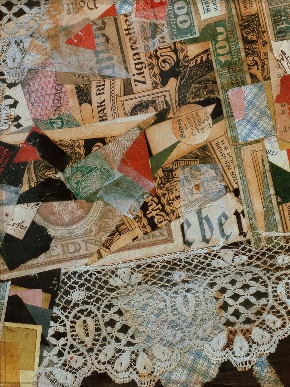 Merz rysunek 297 żółty autorstwa Kurt Schwitters