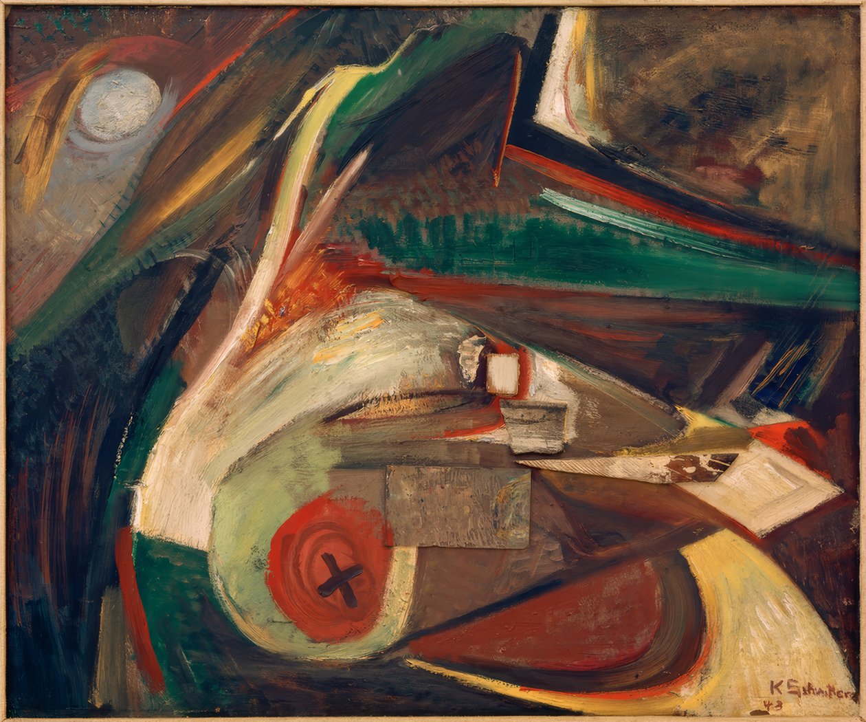 Bez tytułu (abstrakcyjny obraz) autorstwa Kurt Schwitters