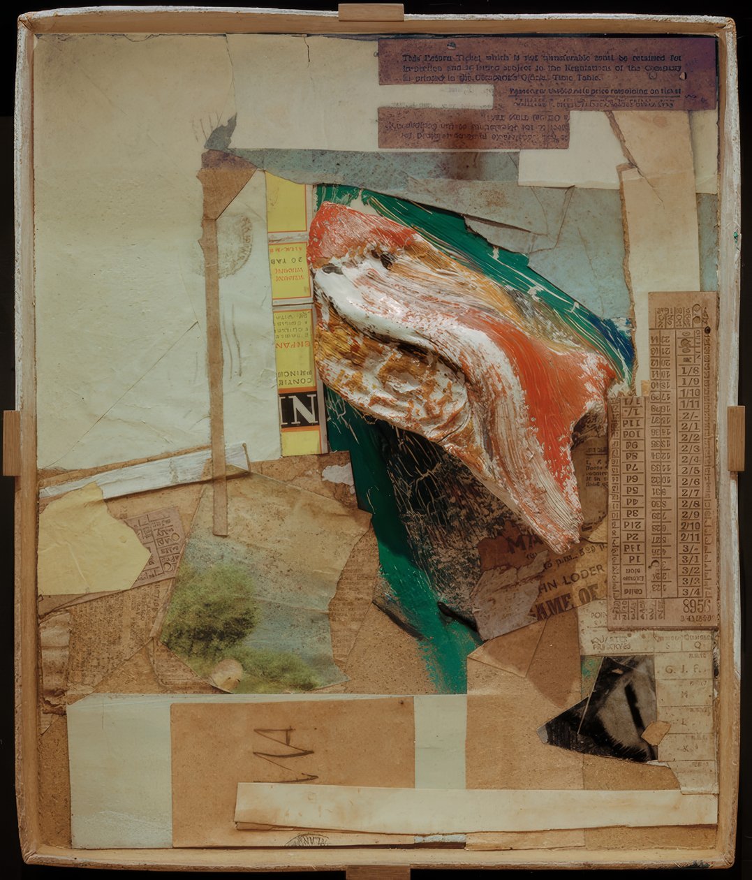 Bez tytułu (zdjęcie z drewnem korzeniowym lub kompozycja z pudełkiem) autorstwa Kurt Schwitters