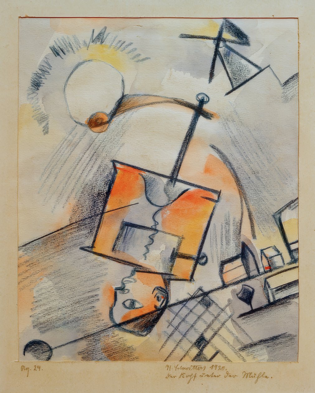 Bez tytułu (Głowa pod młynem) autorstwa Kurt Schwitters