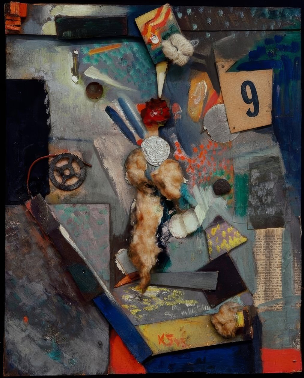 Bez tytułu (Merzbild 9) autorstwa Kurt Schwitters