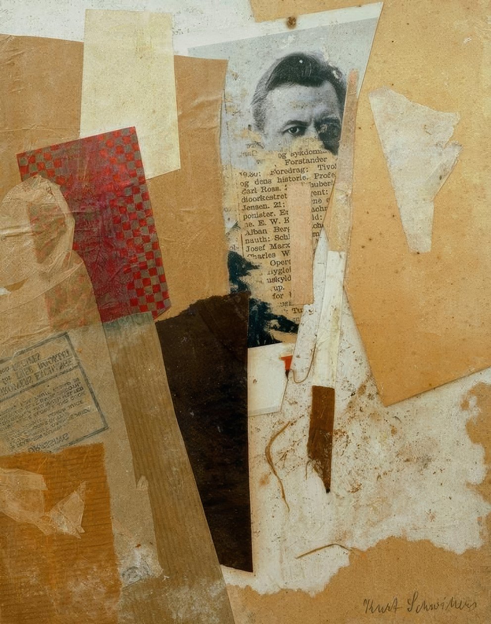 Bez tytułu (z wczesnym portretem Kurta Schwittersa) autorstwa Kurt Schwitters