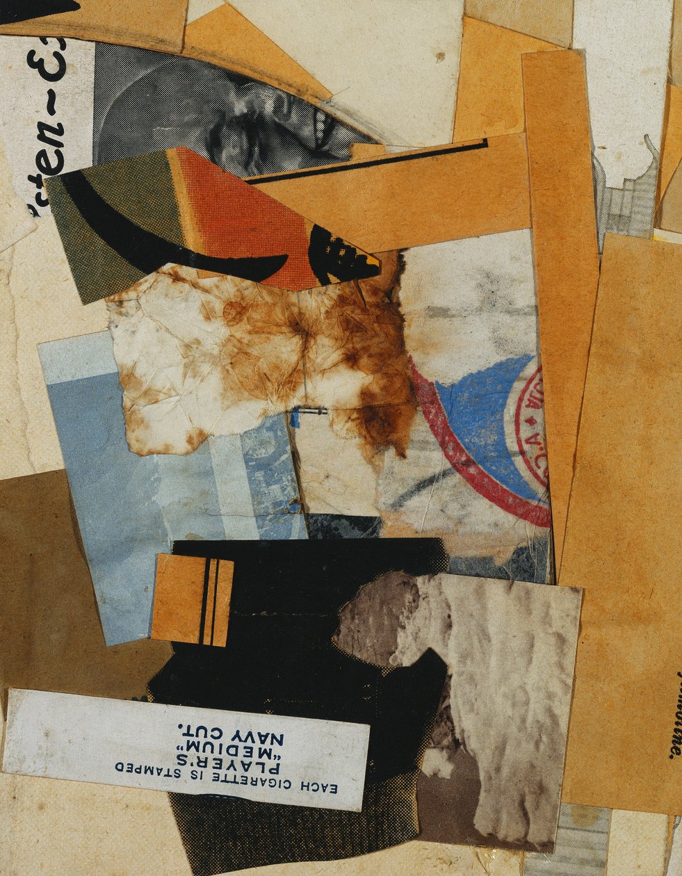 Gracze „Średni” granatowy krój, 1935 autorstwa Kurt Schwitters