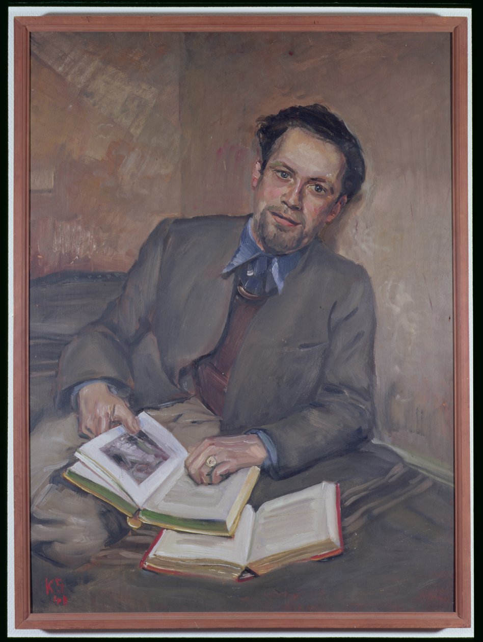 Portret Freda Uhlmana, 1940 autorstwa Kurt Schwitters
