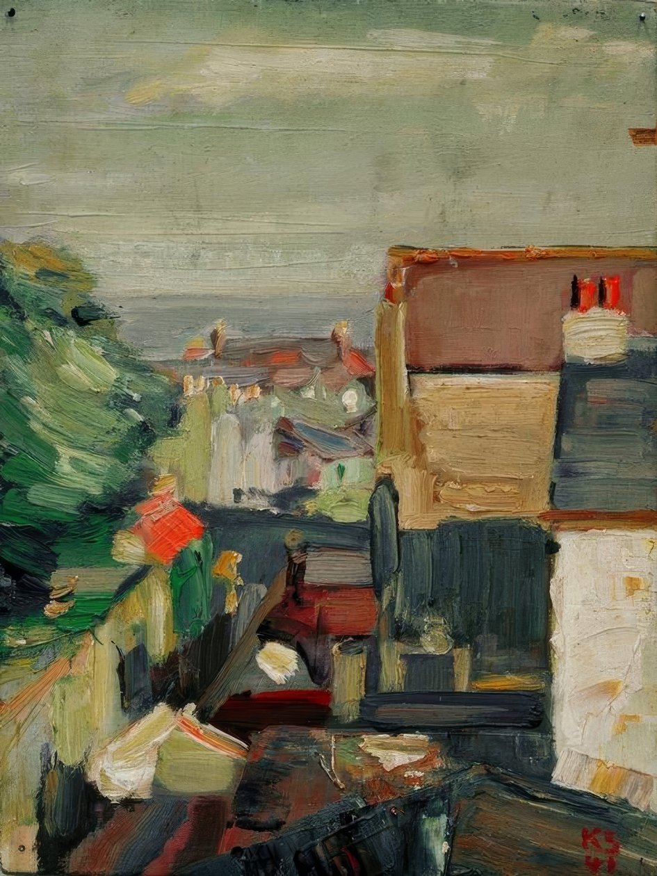 Sceneria z Douglas autorstwa Kurt Schwitters