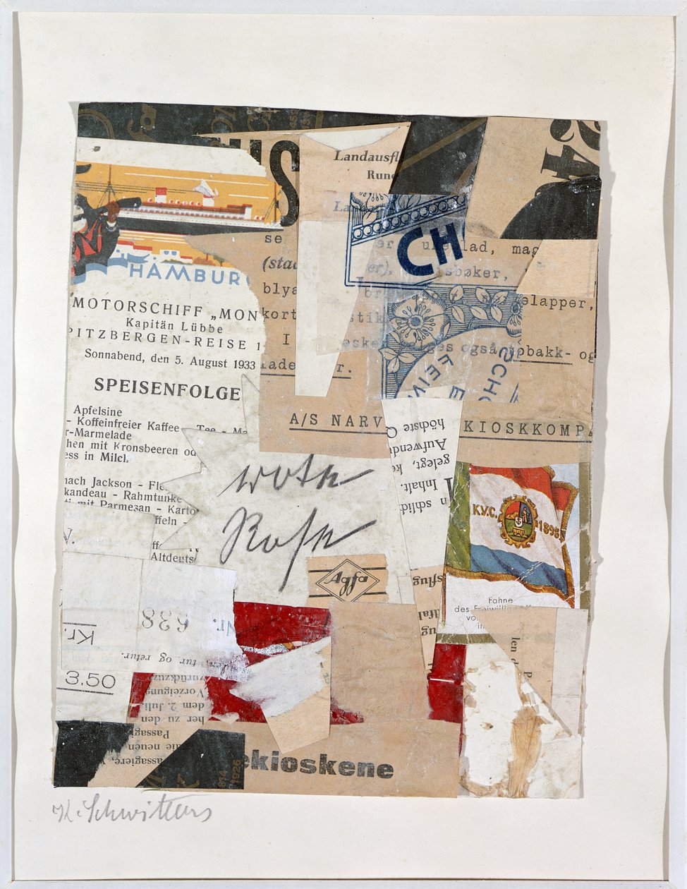 Czerwona Róża, ok. 1933-34 autorstwa Kurt Schwitters