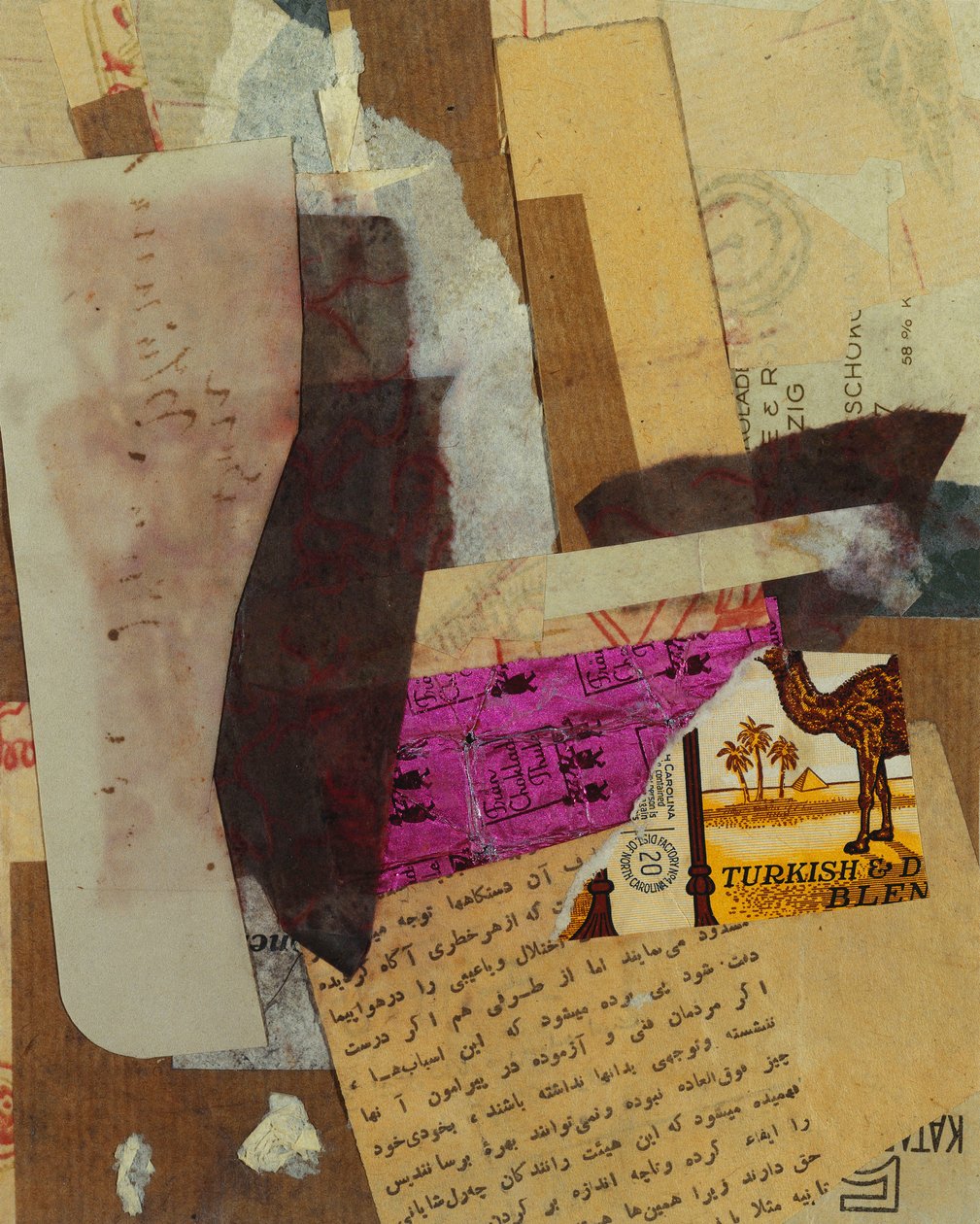 Mieszanka turecka i D, 1936 autorstwa Kurt Schwitters