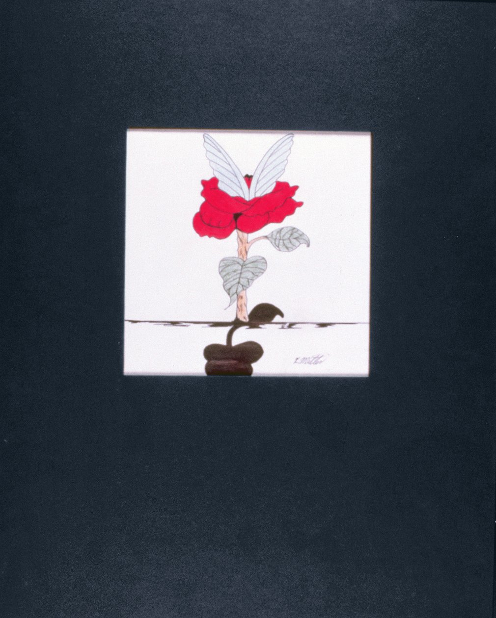 Kwitnący anioł, 2005 (kolorowy ołówek i czarny tusz na papierze) autorstwa Kurtis L. Miller