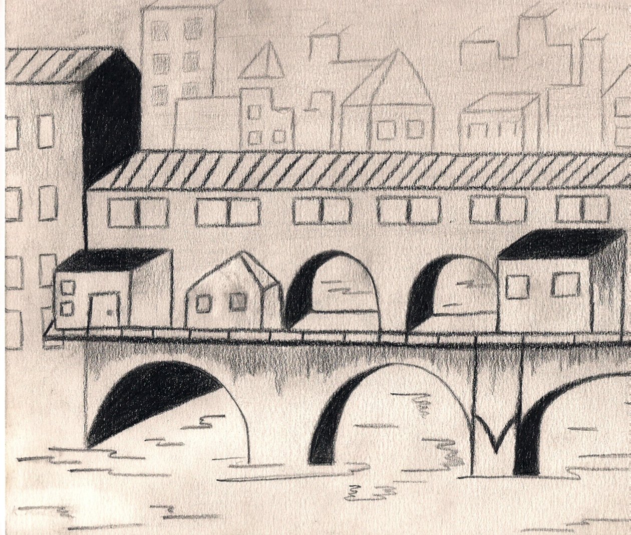 Włochy, 2009 (ołówek na papierze) autorstwa Kurtis L. Miller