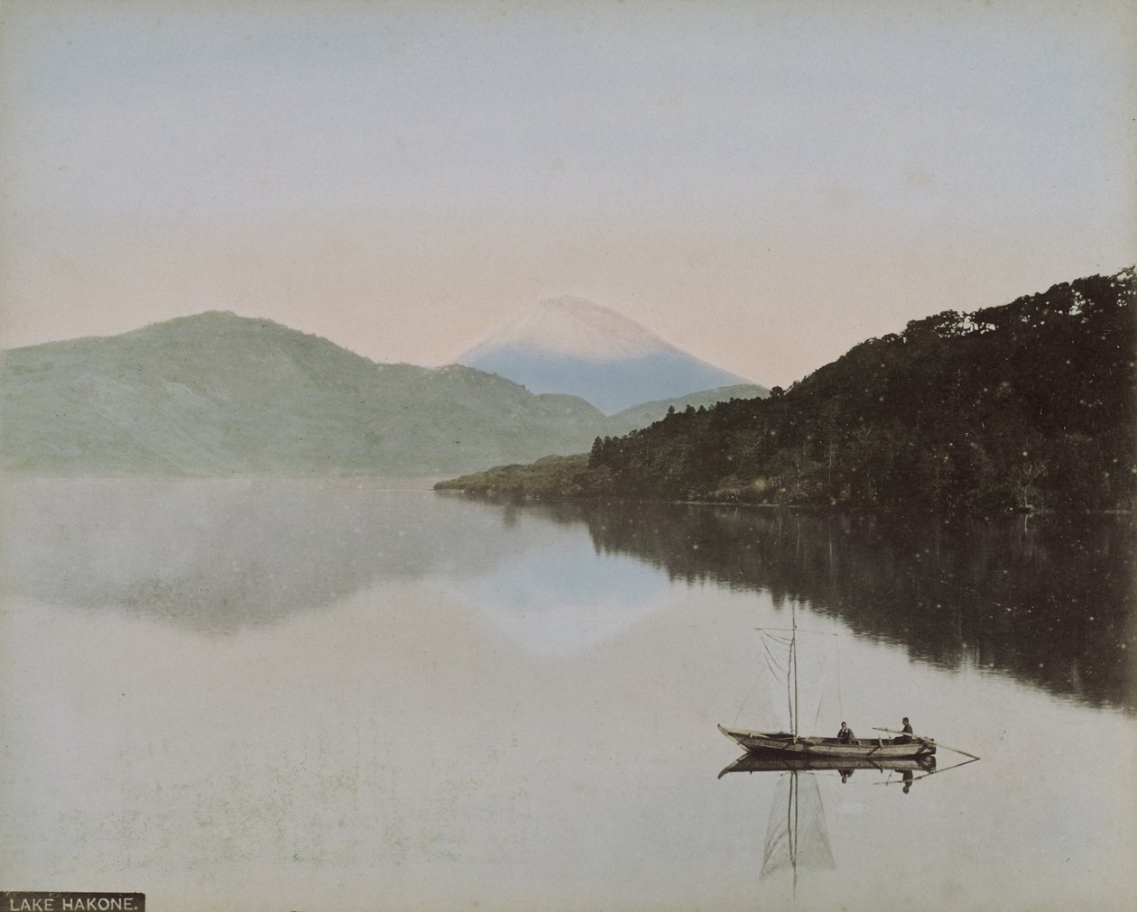 Fuji-Yama z Near Numadzu, ok.1890 (srebrne odbitki albumów z nałożonym kolorem) autorstwa Kusakabe Kimbei