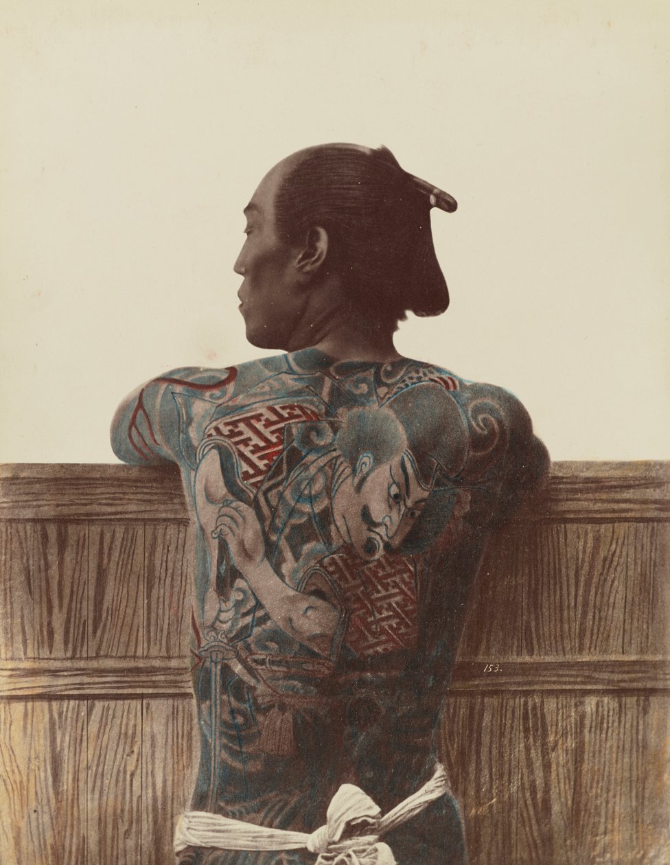 Japoński tatuaż, ok.1880 autorstwa Kusakabe Kimbei