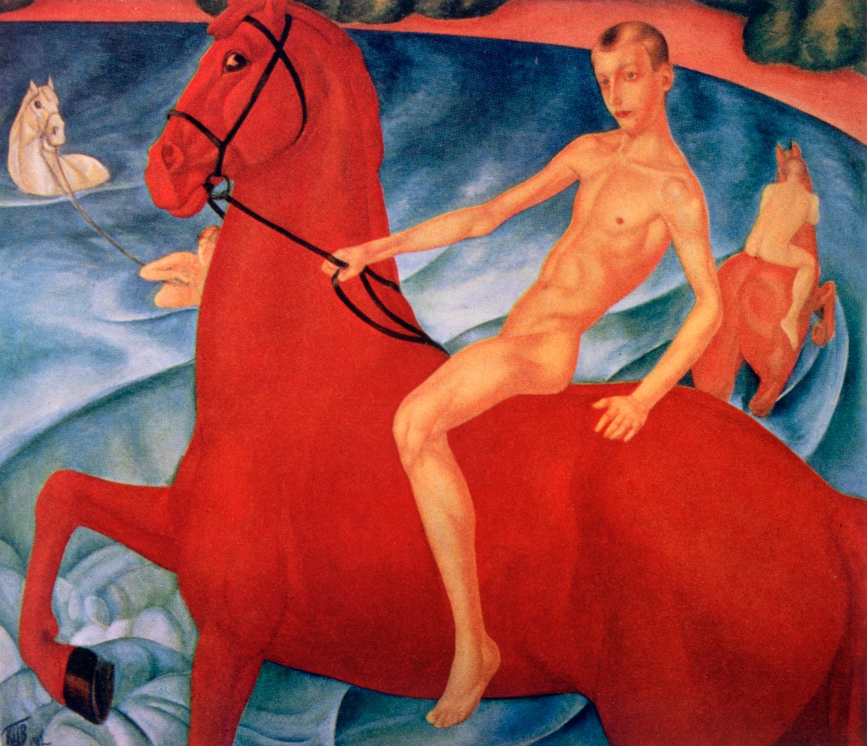 „Kąpiel Czerwonego Konia”, 1912 autorstwa Kuz