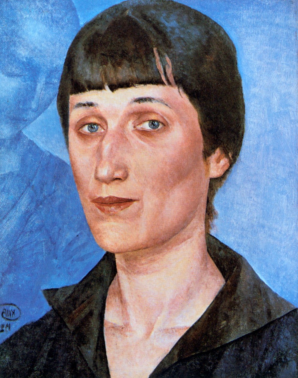 portret Anny Achmatowej, 1922 autorstwa Kuz