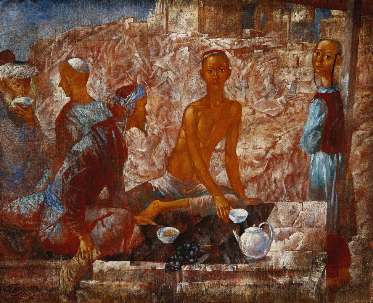 Scena Samarkandy autorstwa Kuzma Sergeevich Petrov Vodkin